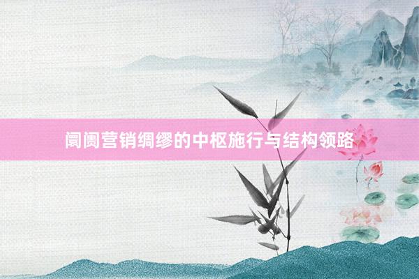 阛阓营销绸缪的中枢施行与结构领路
